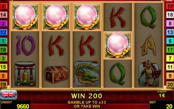 Dragon Pearls Hold and Win bonus round with Pearl collecting